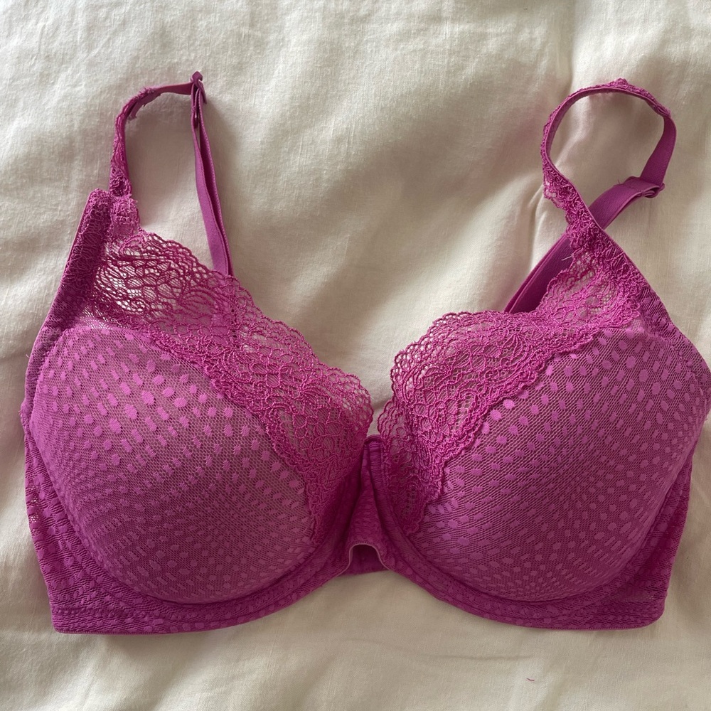 Natori pink lace bra 32DD